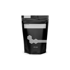 ZIP-ZAG black 454g airtight storage pouch with clear viewing window and resealable zip closure