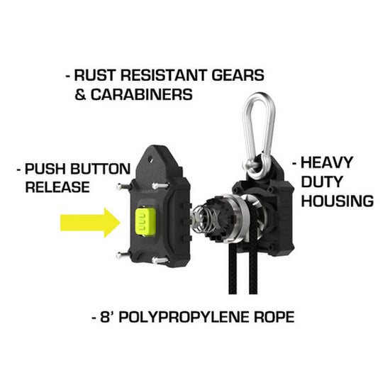 JB Hydroponics - Sun Grip ⅛” Heavy Duty Ratchet Hangers